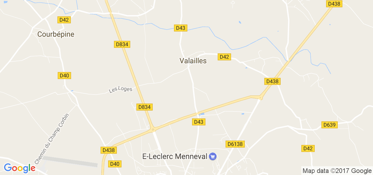 map de la ville de Valailles