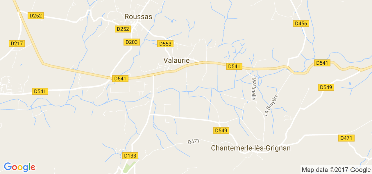 map de la ville de Valaurie