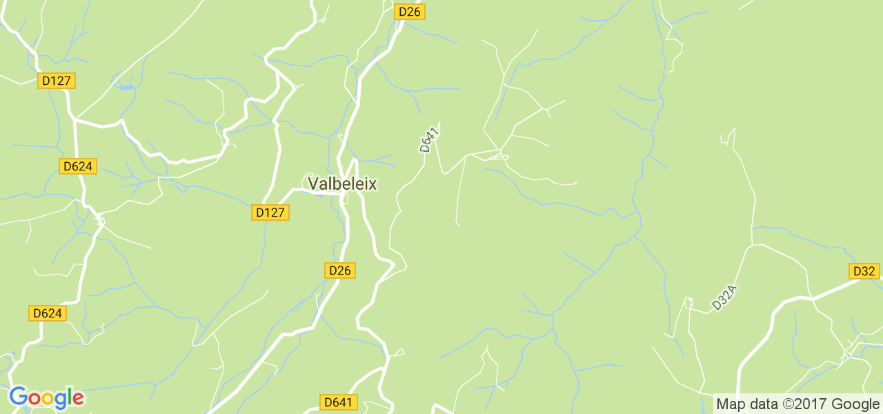 map de la ville de Valbeleix