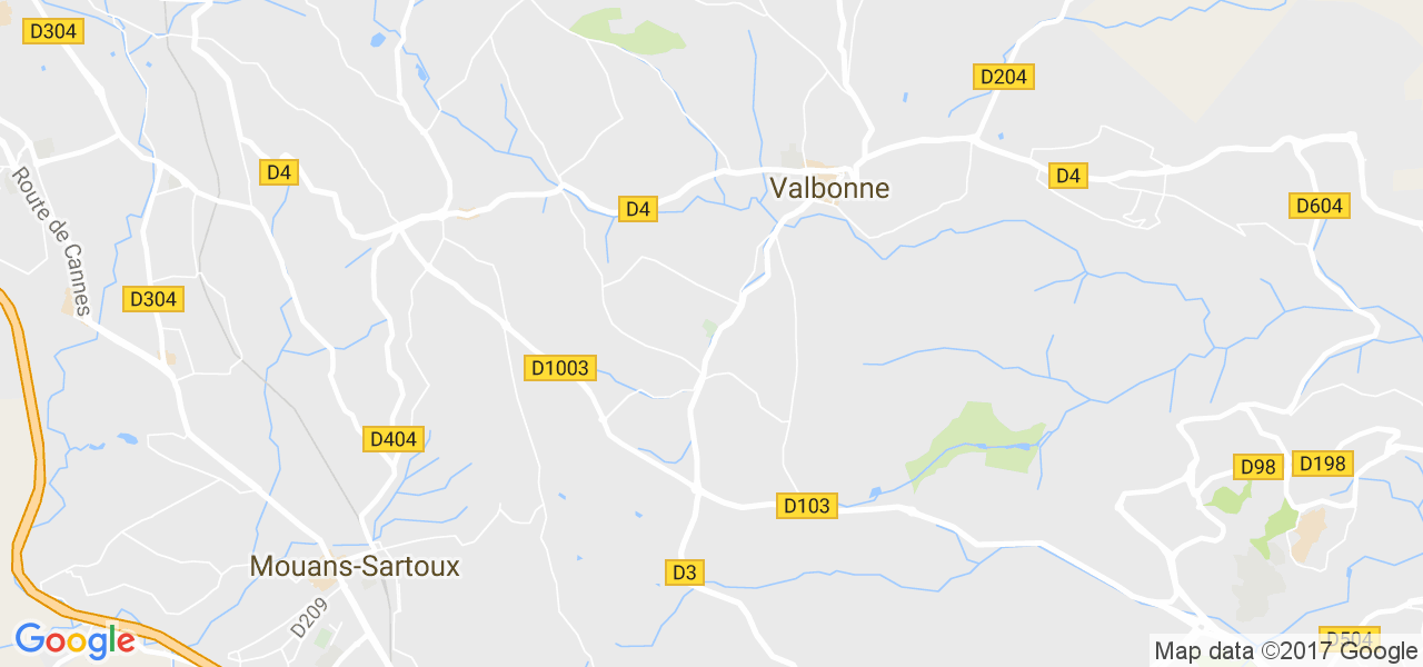 map de la ville de Valbonne