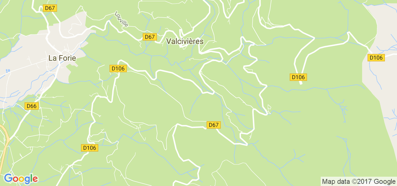 map de la ville de Valcivières