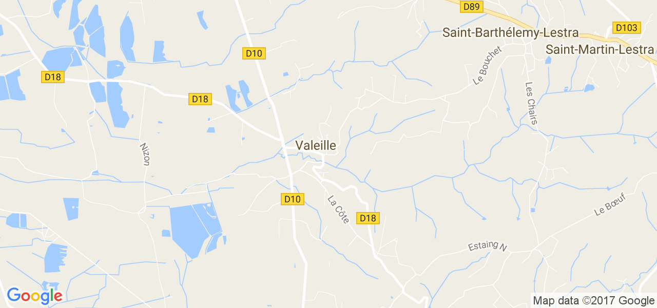 map de la ville de Valeille