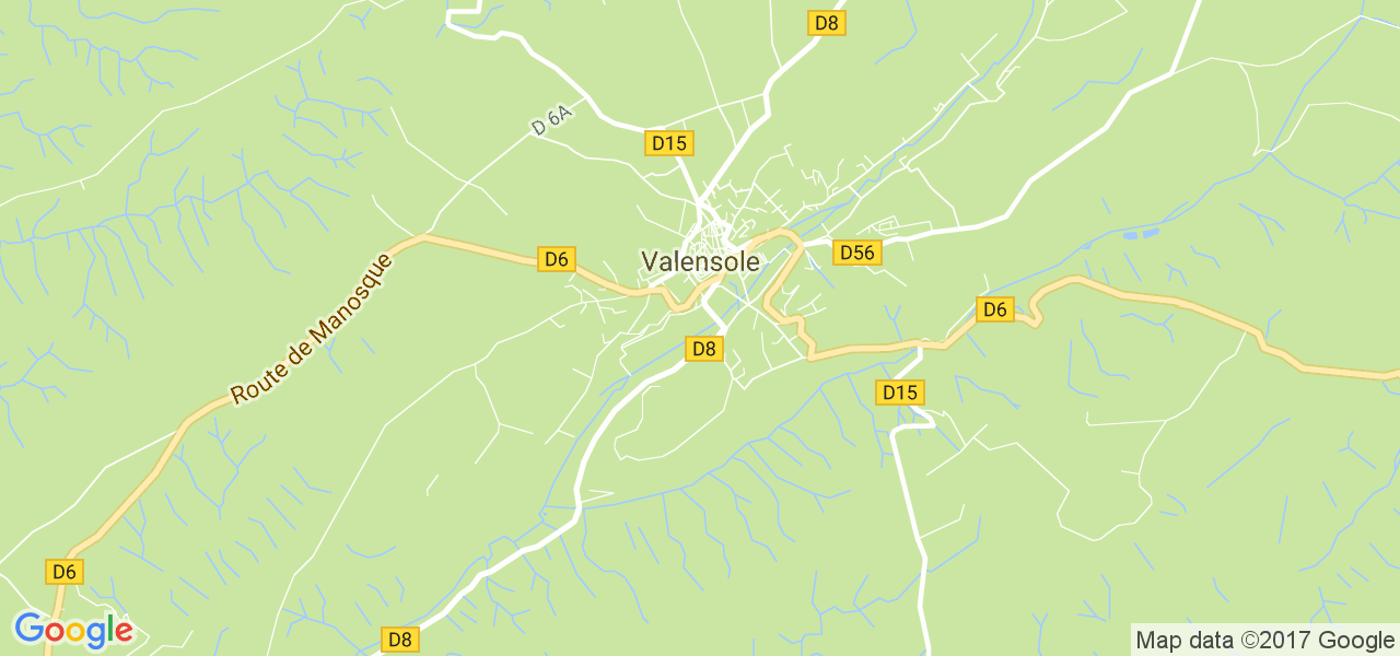 map de la ville de Valensole