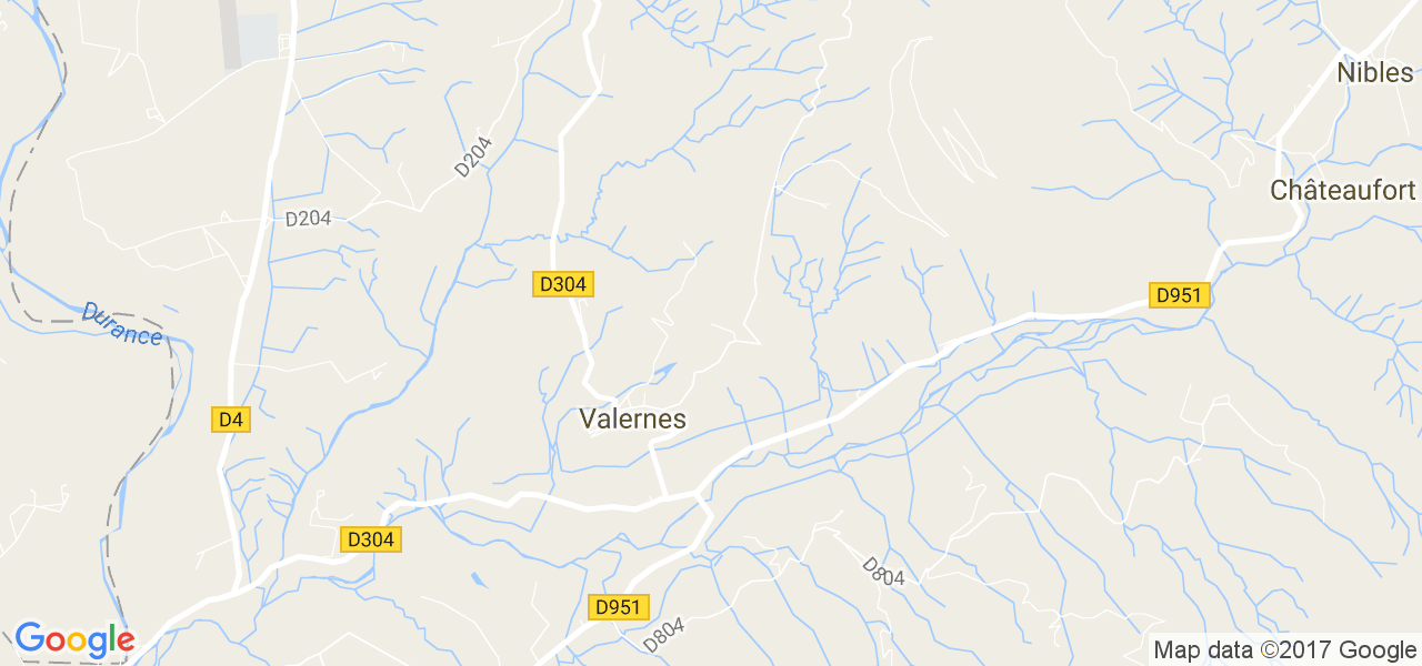 map de la ville de Valernes