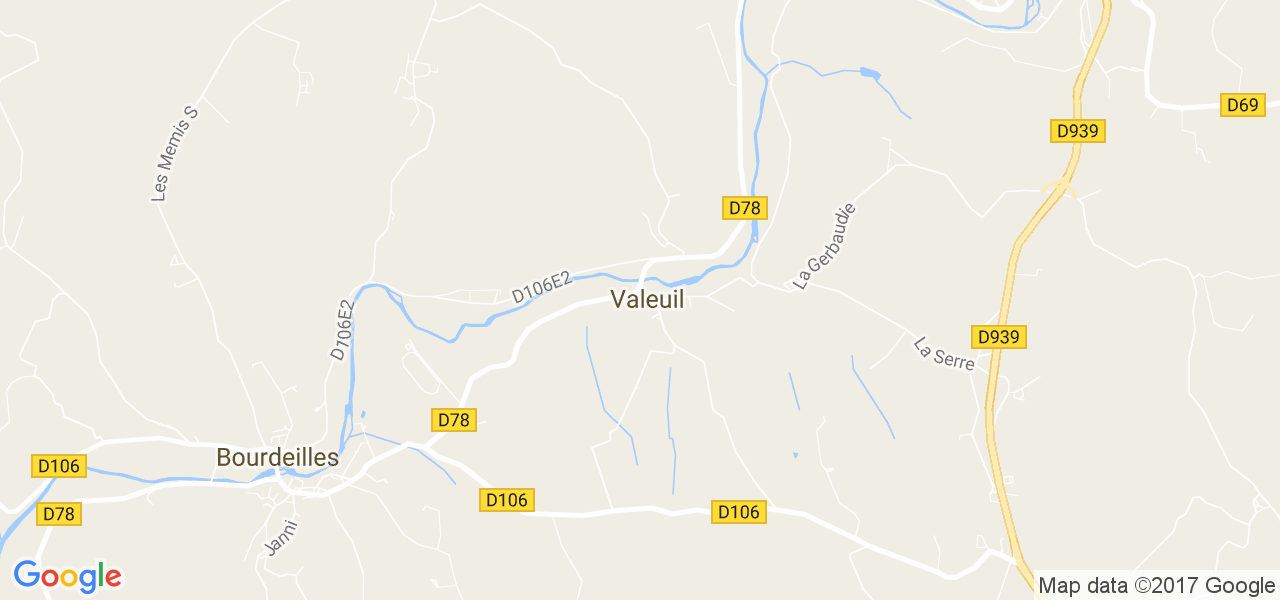 map de la ville de Valeuil