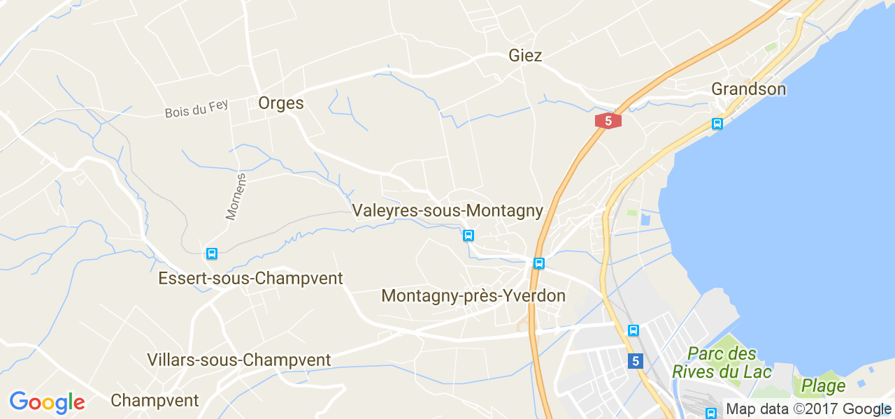 map de la ville de Valeyres-sous-Montagny