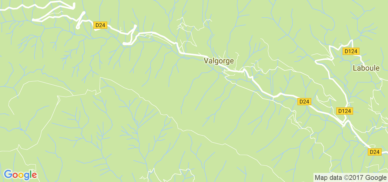 map de la ville de Valgorge