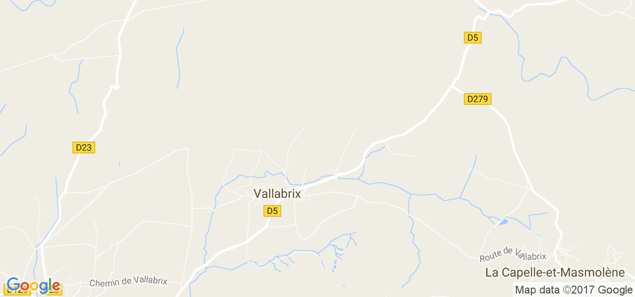 map de la ville de Vallabrix