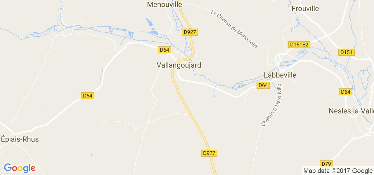 map de la ville de Vallangoujard