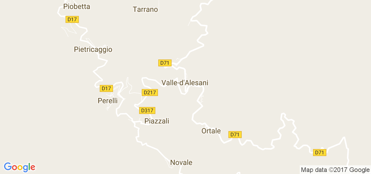 map de la ville de Valle-d'Alesani