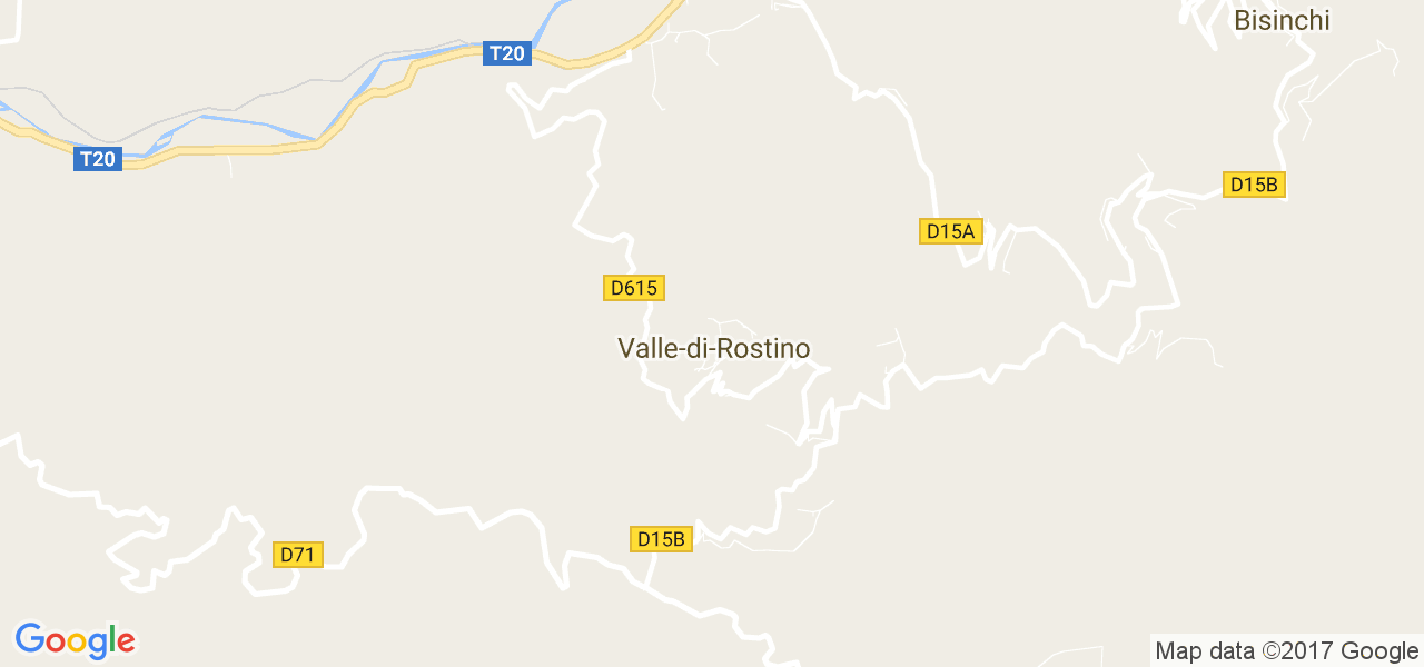 map de la ville de Valle-di-Rostino