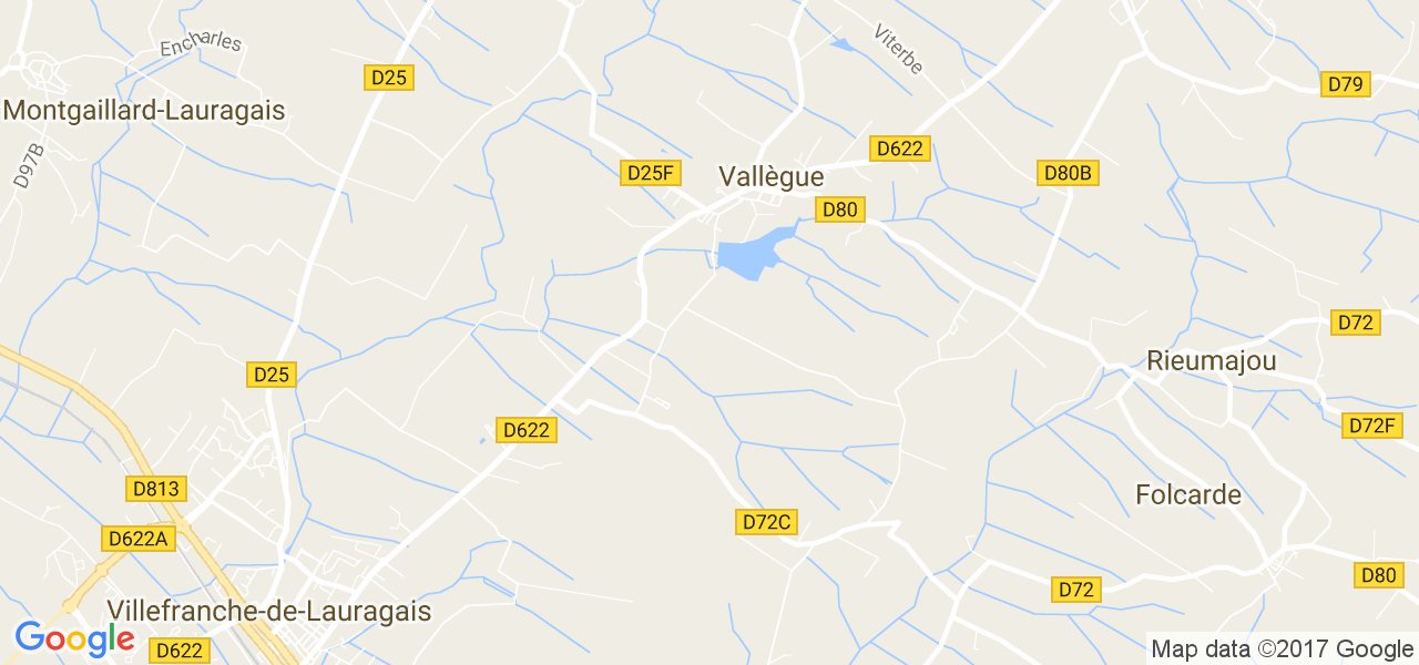 map de la ville de Vallègue