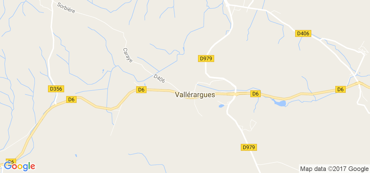 map de la ville de Vallérargues