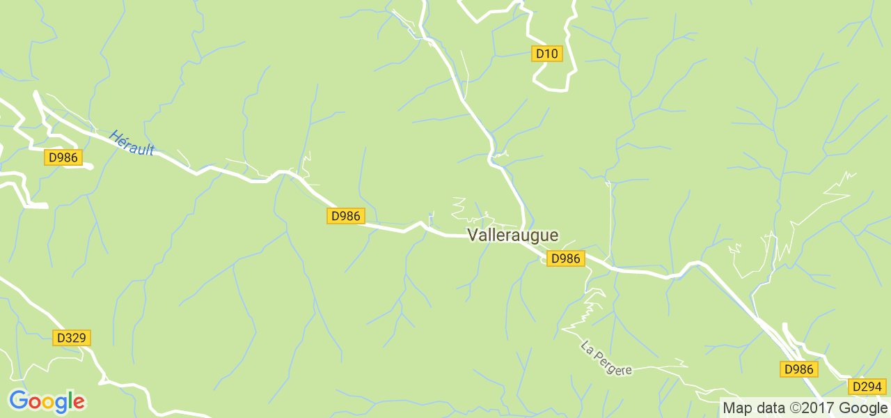 map de la ville de Valleraugue