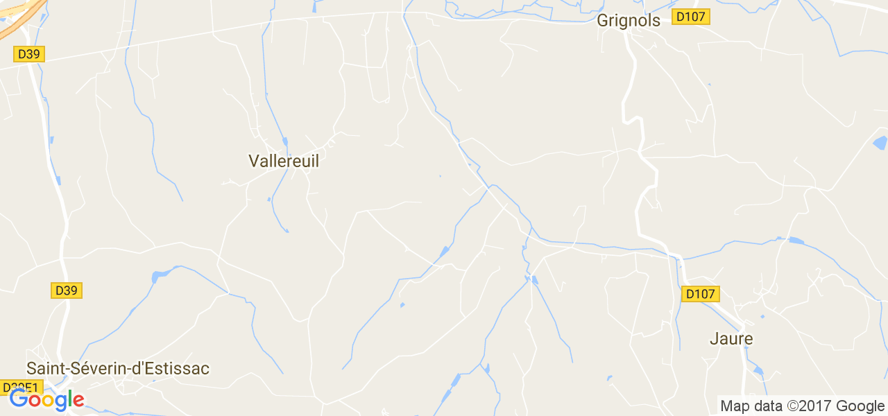 map de la ville de Vallereuil