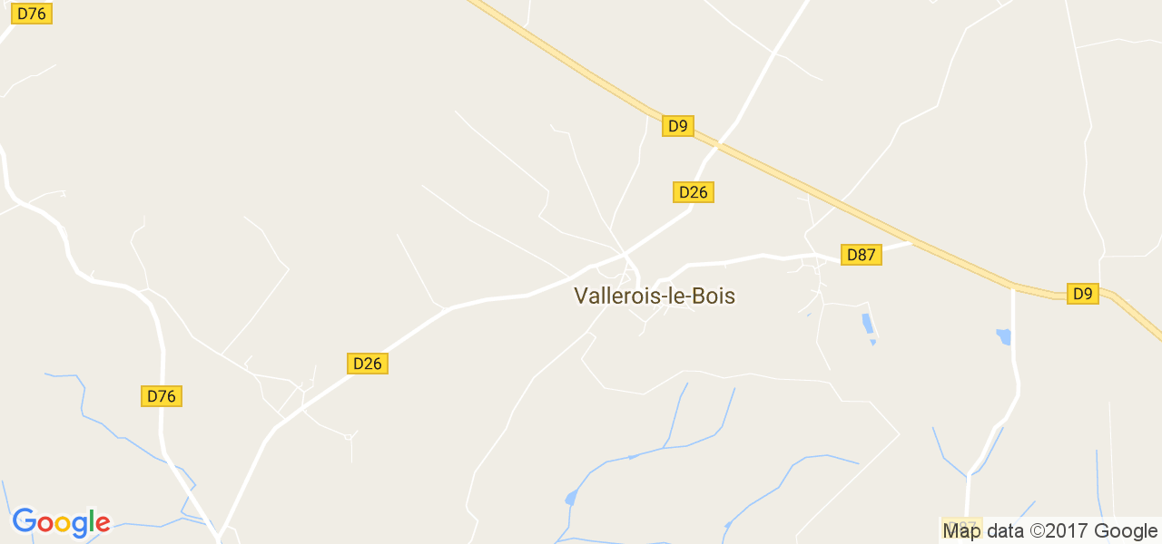 map de la ville de Vallerois-le-Bois