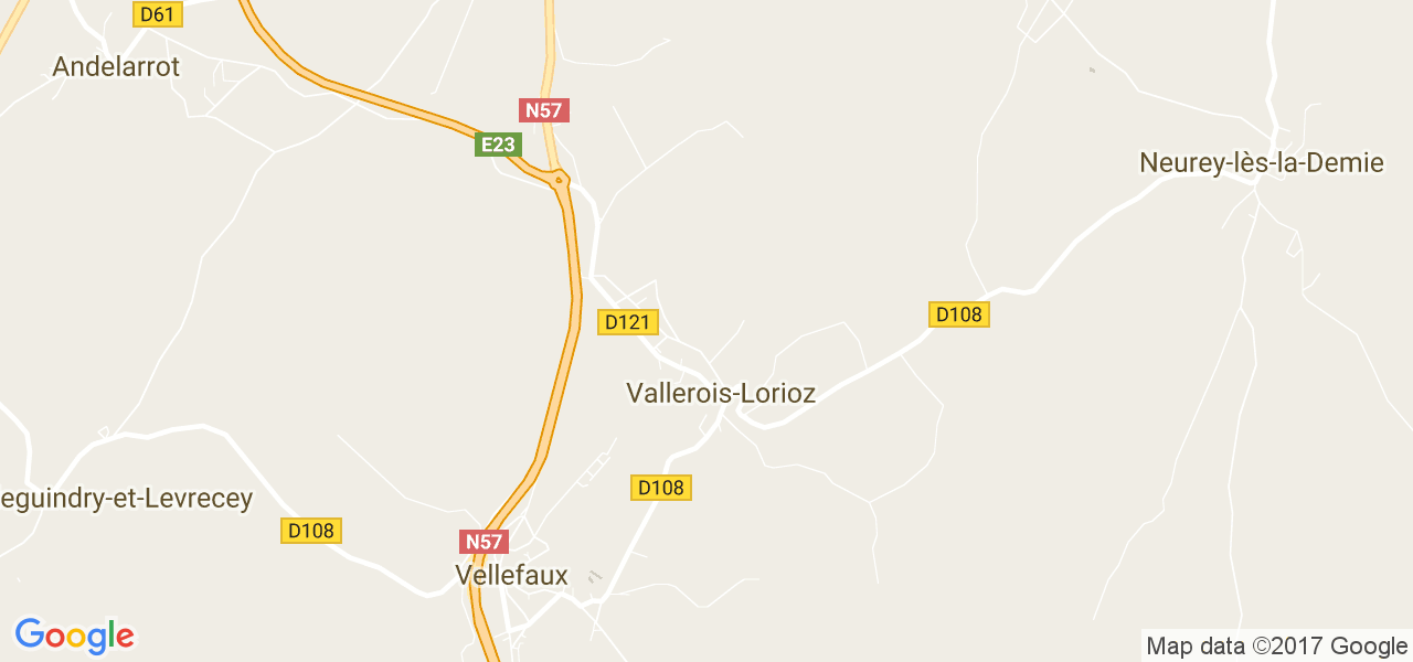 map de la ville de Vallerois-Lorioz