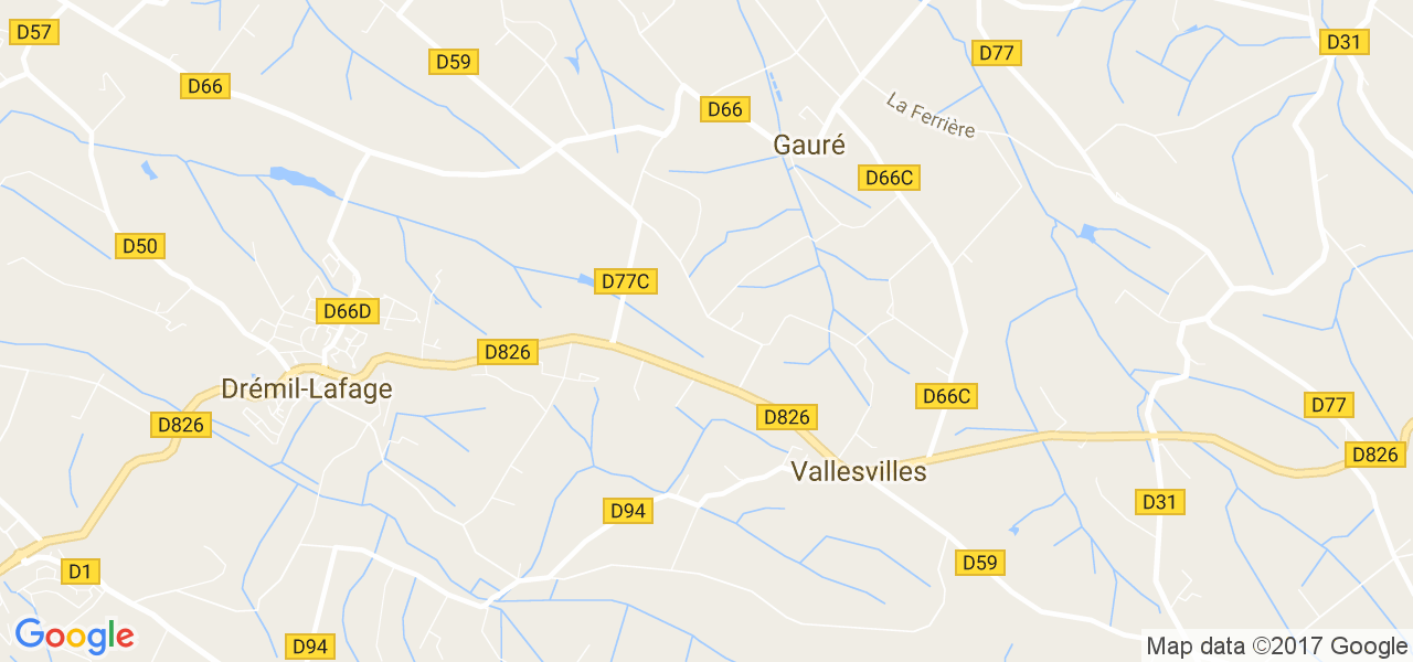 map de la ville de Vallesvilles