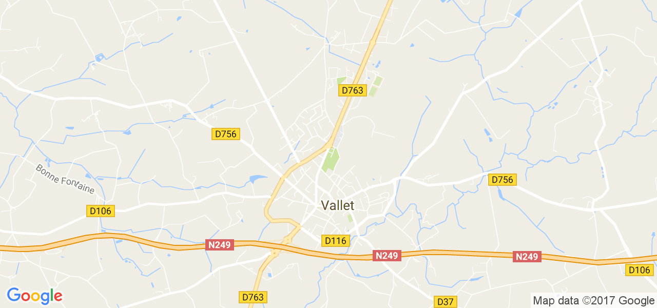 map de la ville de Vallet