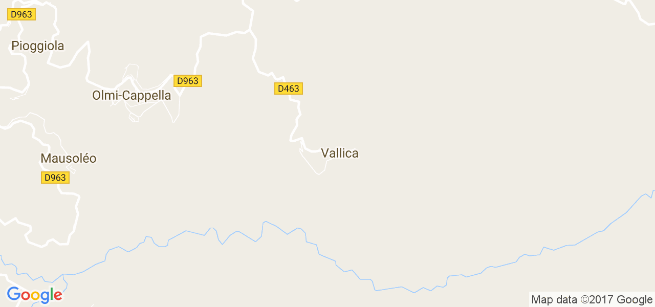 map de la ville de Vallica