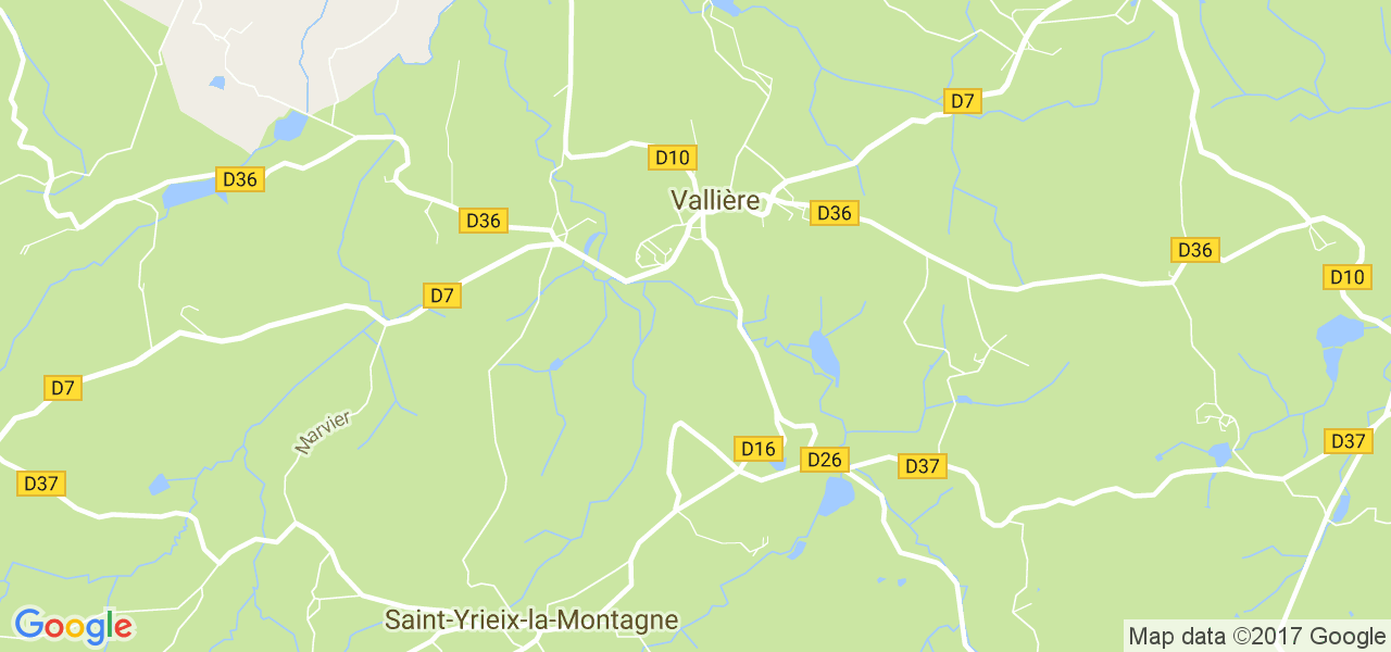 map de la ville de Vallière