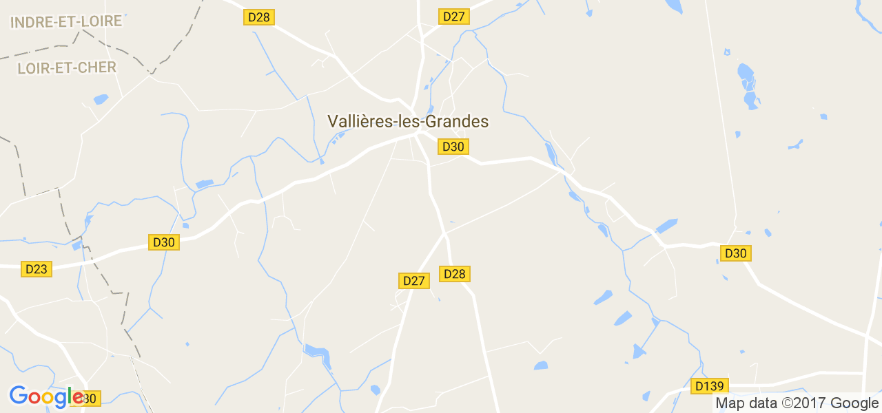 map de la ville de Vallières-les-Grandes