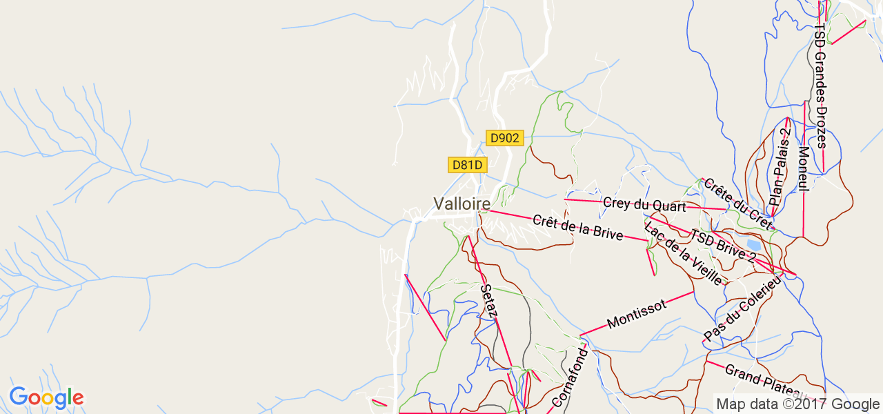 map de la ville de Valloire