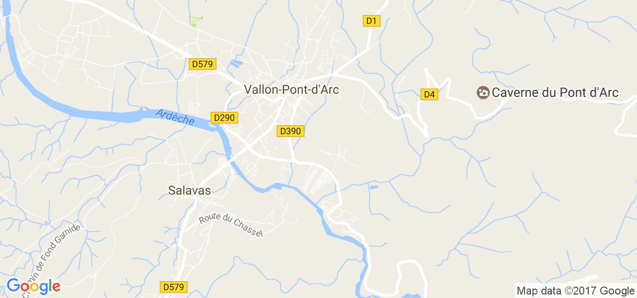 map de la ville de Vallon-Pont-d'Arc