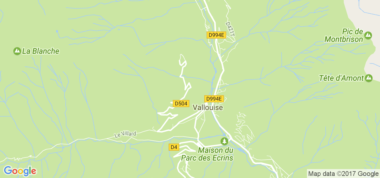 map de la ville de Vallouise