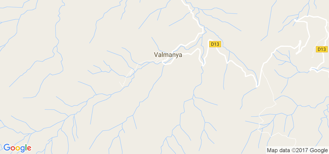 map de la ville de Valmanya