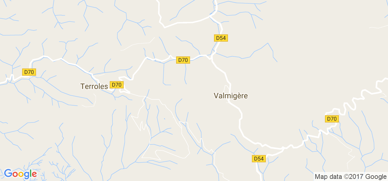 map de la ville de Valmigère