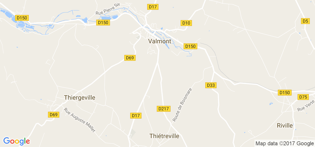 map de la ville de Valmont