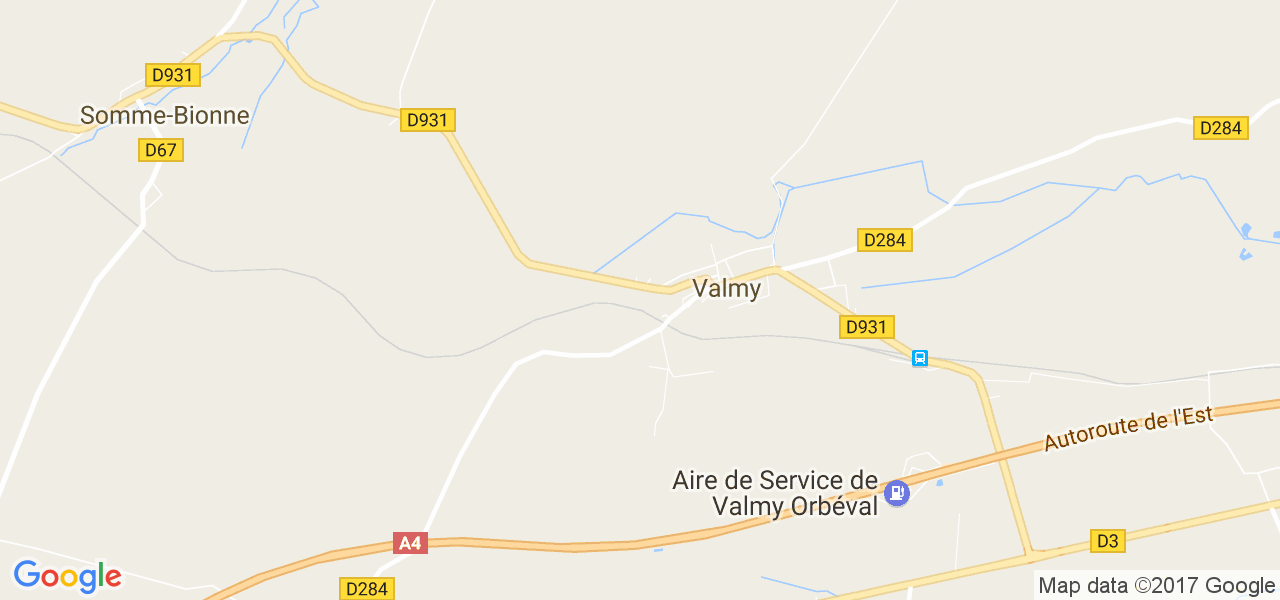 map de la ville de Valmy