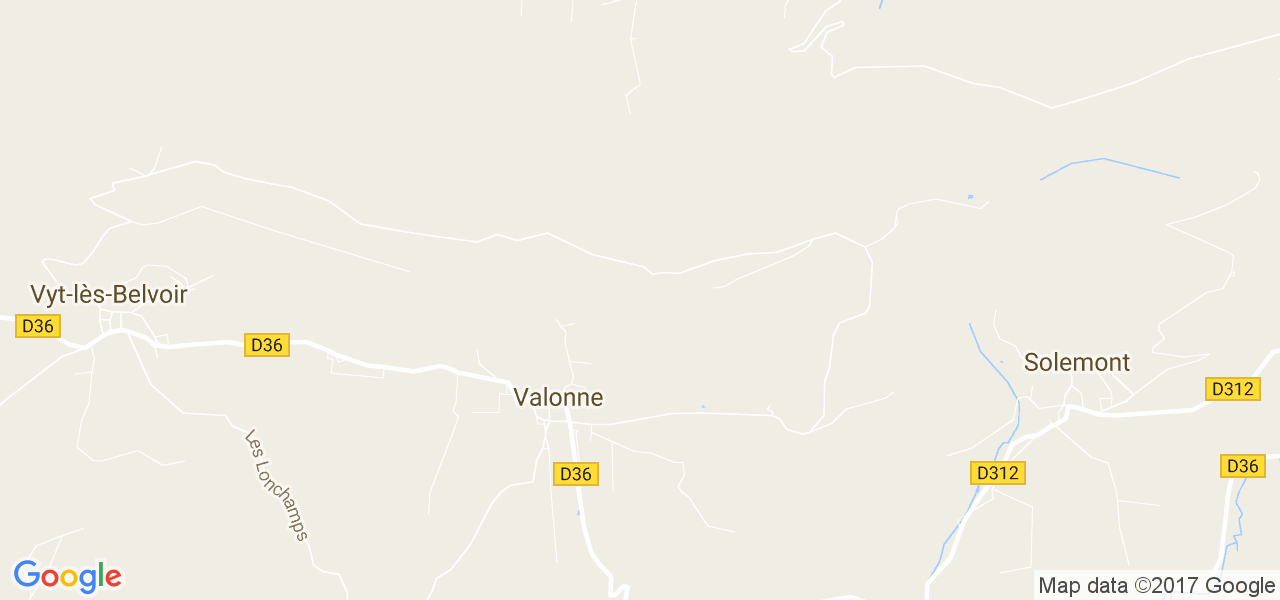 map de la ville de Valonne