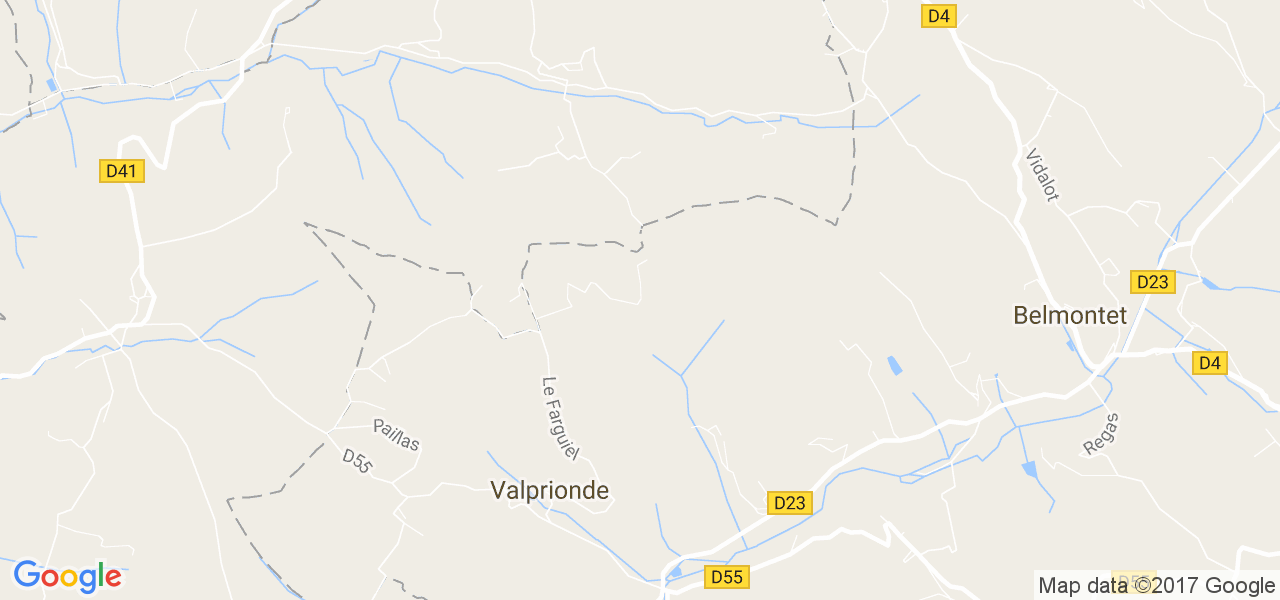 map de la ville de Valprionde