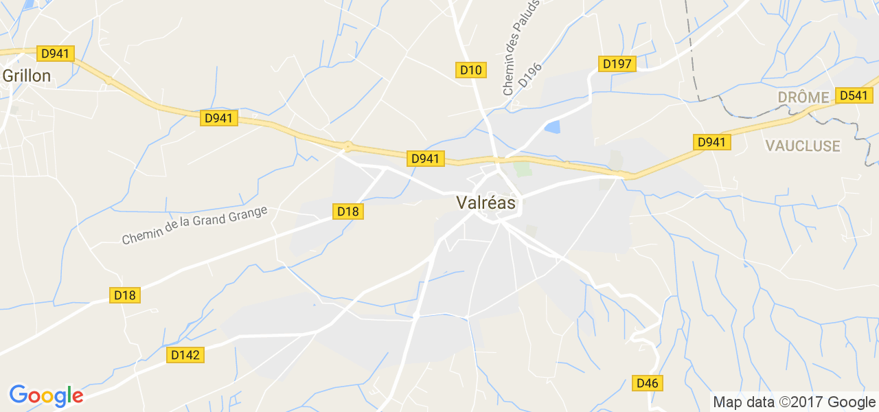 map de la ville de Valréas