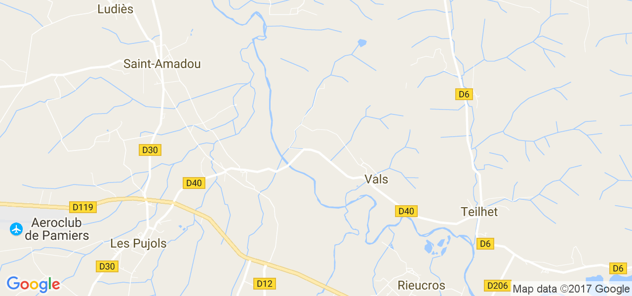 map de la ville de Vals