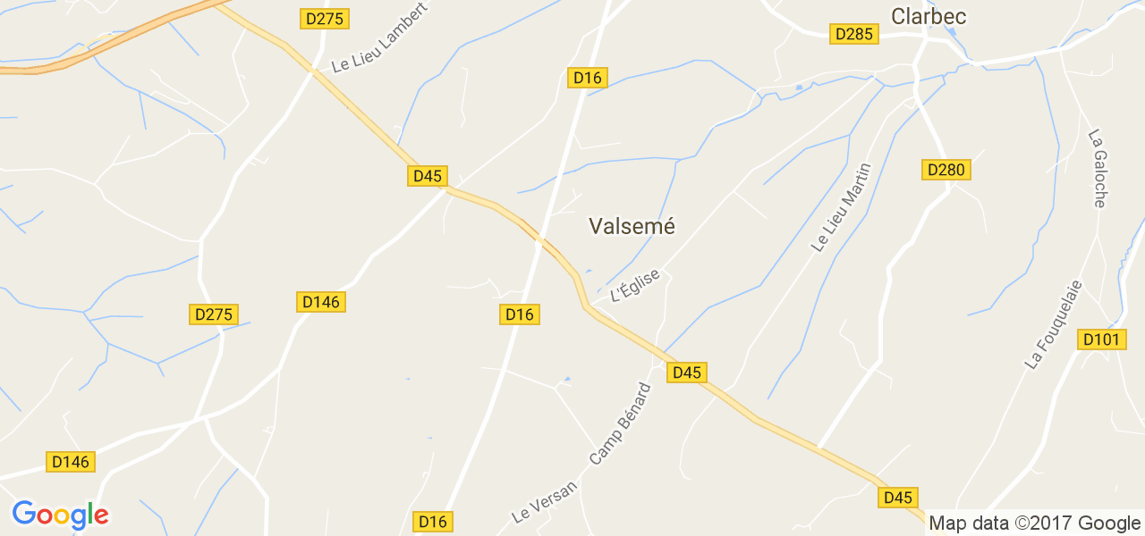 map de la ville de Valsemé