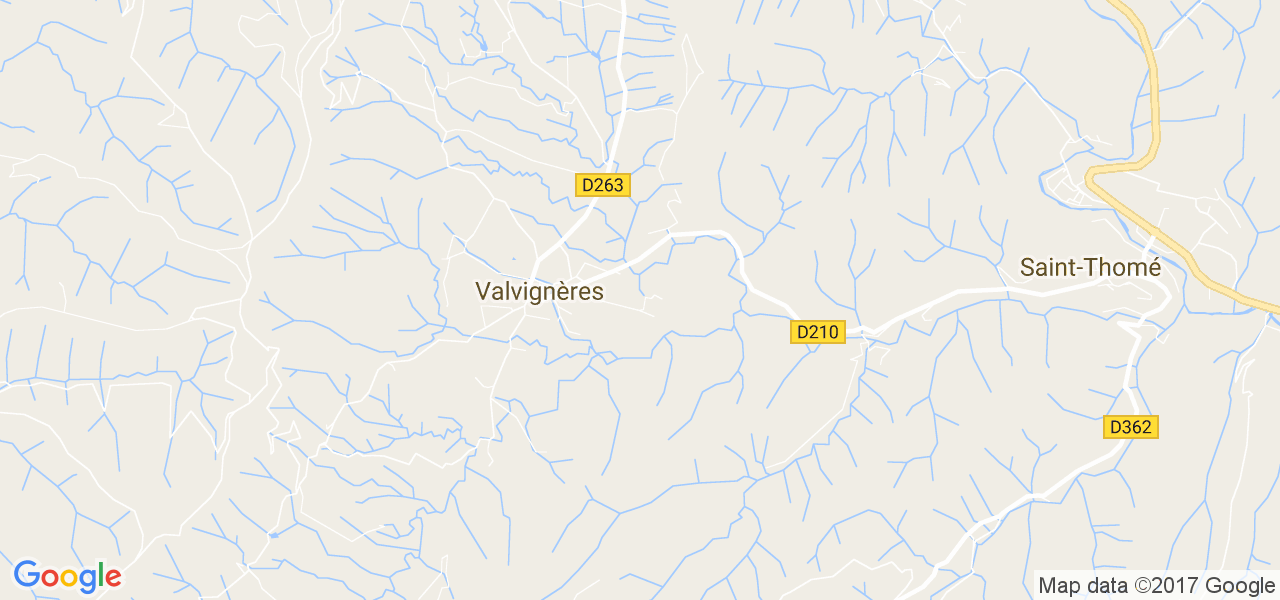 map de la ville de Valvignères