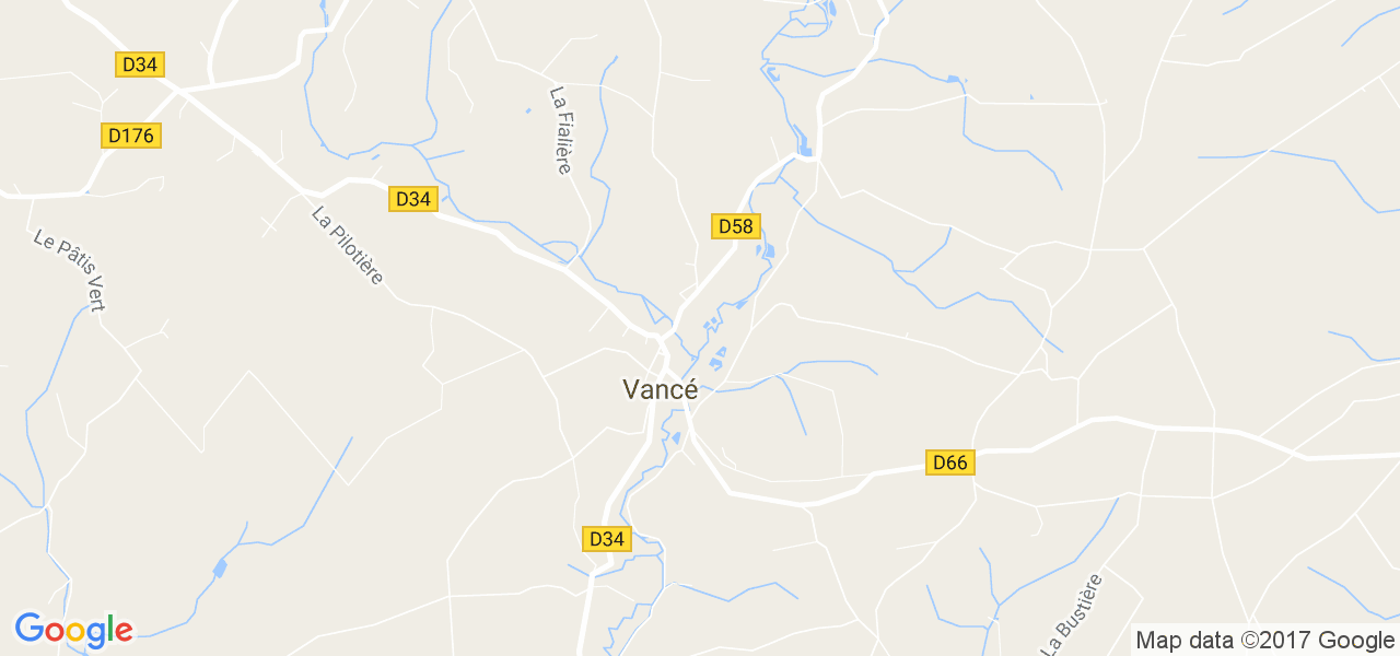 map de la ville de Vancé