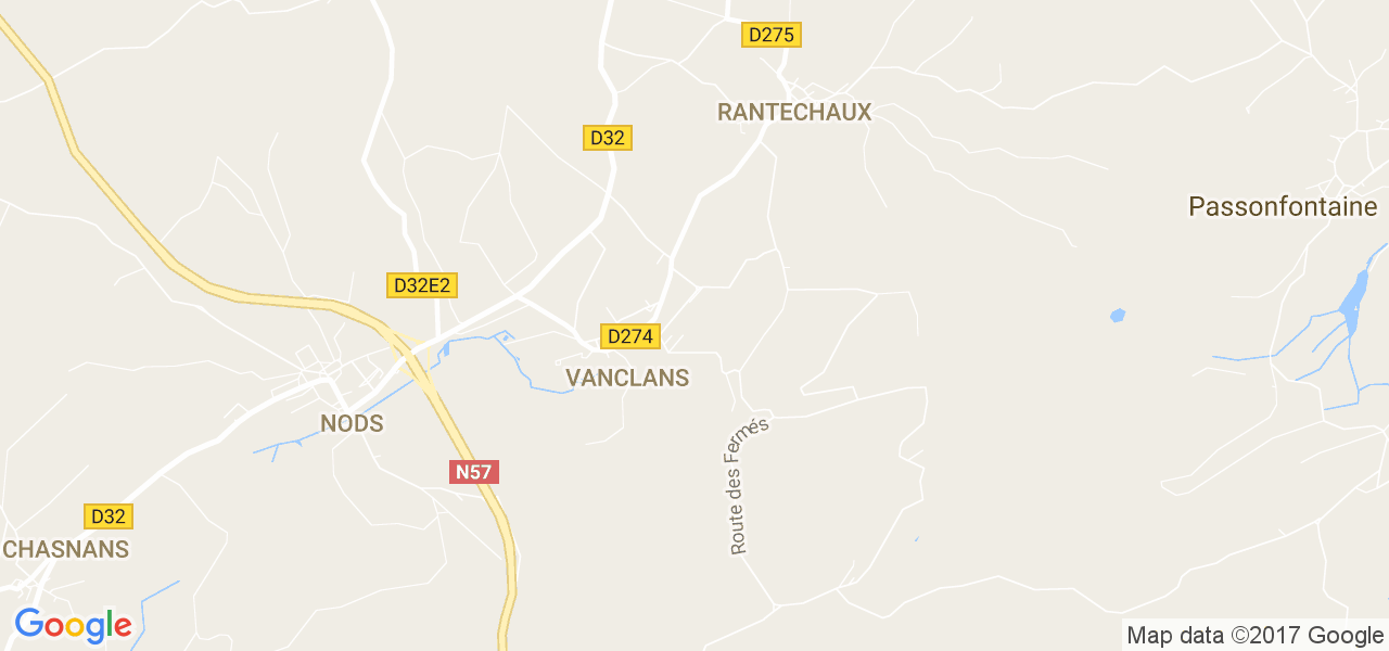 map de la ville de Vanclans