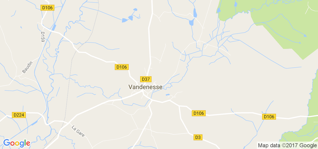 map de la ville de Vandenesse