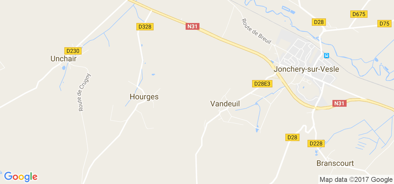 map de la ville de Vandeuil