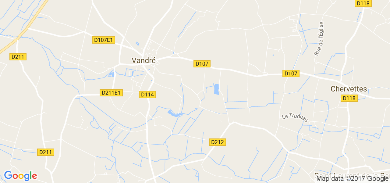 map de la ville de Vandré