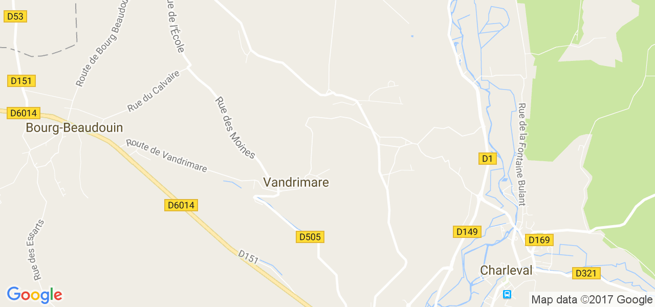 map de la ville de Vandrimare