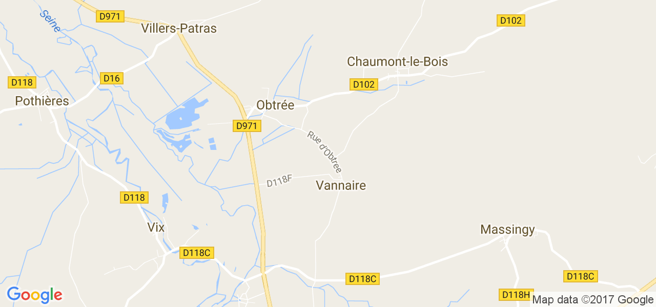 map de la ville de Vannaire