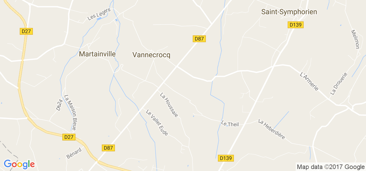 map de la ville de Vannecrocq