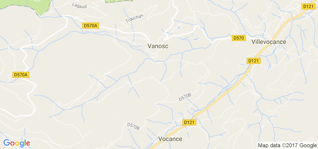 map de la ville de Vanosc