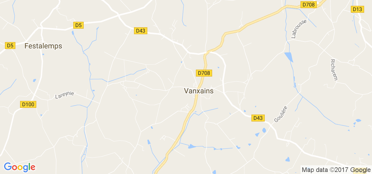 map de la ville de Vanxains