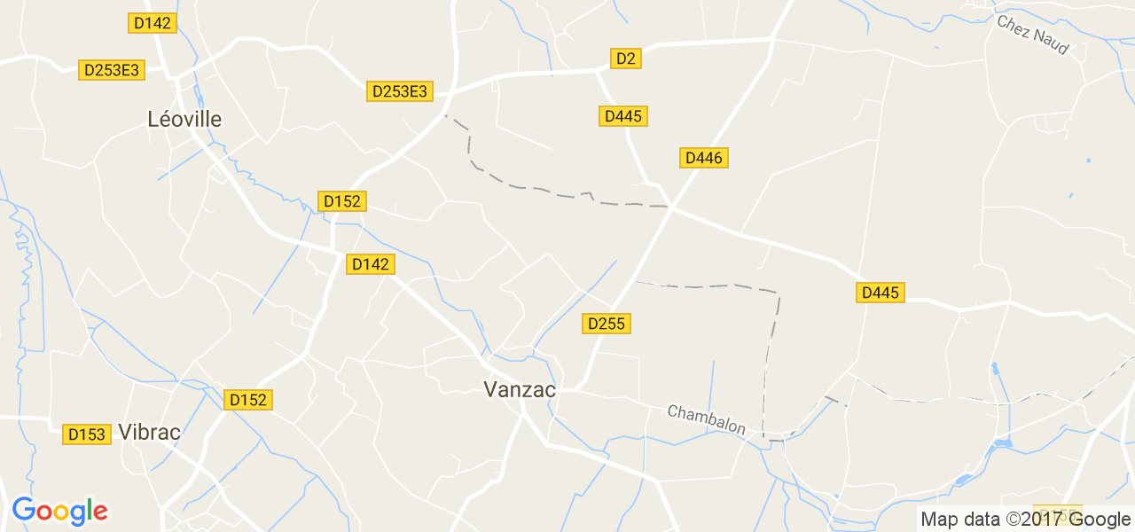 map de la ville de Vanzac